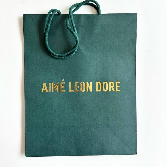 AIMΓ LEON DORE | PAPER SHOPPING BAG MEDIUM SIZE FLAGSHIP NYC STREETWEAR ALD - Picture 3 of 10